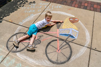 Northshore, evanston central st sidewalk sale, chalk art, etc 7-22-2023